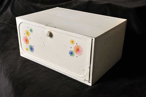 mid century metal bread box|Vintage Mid.